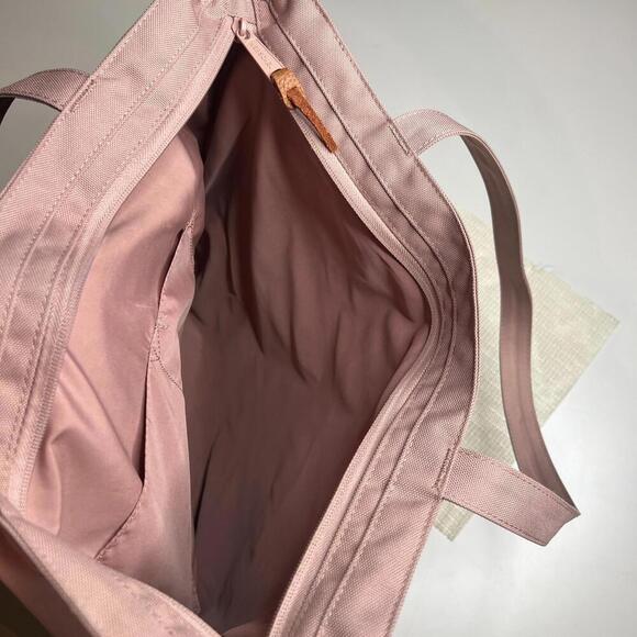 Herschel Supply Co. Tote Bag Pink Rose Canvas Shopper Zip Top Logo Patch - Picture 3 of 10